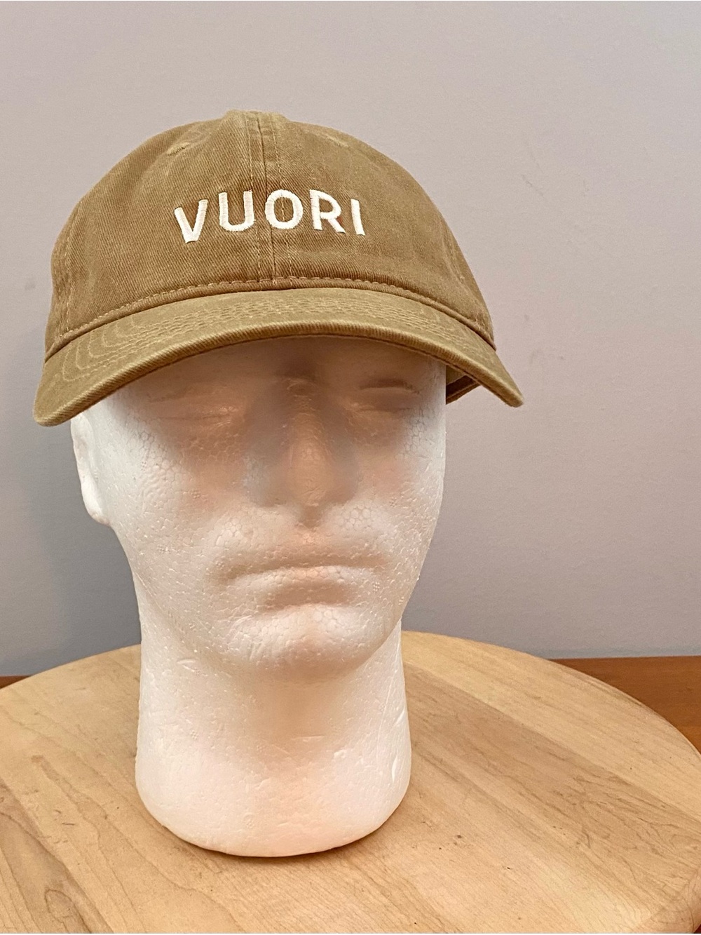 Vuori Adjustable Unisex Camel Brown Ball Cap Hat Adjustable Workout Athletic - Picture 2 of 12